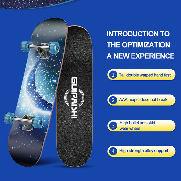 Lipat 4 Roda Skateboard Cerdas Listrik Dengan Setang