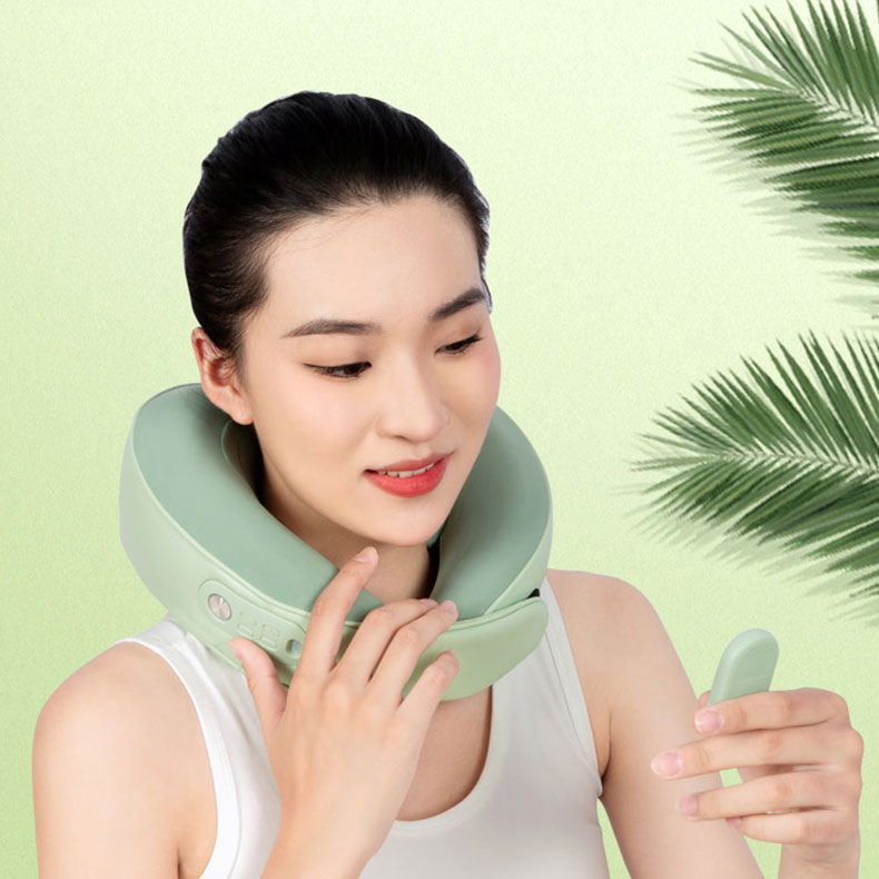 Bantal pijat leher berbentuk pengisian ulang
