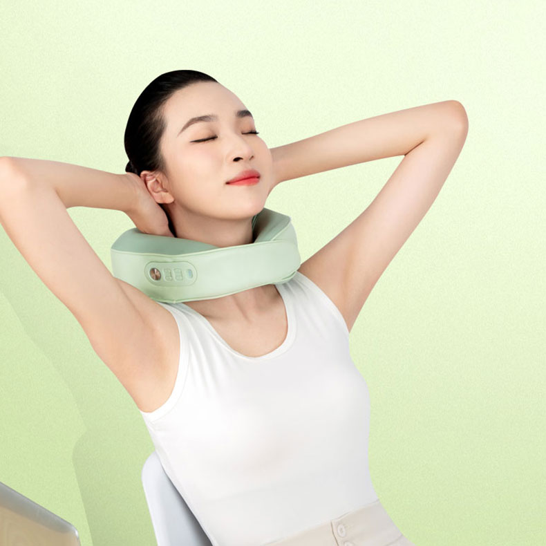 Kamu berbentuk bantal pijat leher pengulangan